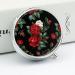Round Rose Print Pill Box | 3 Compartment Portable Medicine Organizer | Decorative Metal Pocket Pill Case - Perfect Gift - Buy Online on GoSupps.com
