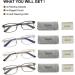Men's 4 Pack Reading Glasses | Comfortable Rectangle Metal Stainless Steel Readers | Mix Color 2.5x Magnification - Buy Online on GoSupps.com