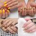 Holographic Nail Art Foil Transfer Stickers - Metallic Gold Print 3D Self-Adhesive Nail Decals - DIY Manicure Decoration Kit - Buy Online on GoSupps.com