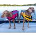 Vivaglory Neon-Pink Dog Rescue Vest with Removable Front-Wheel Drive & Reflective Caps - M (53-63cm) for Swimming & Boating - Buy Online on GoSupps.com