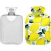 1L Heat Bottle | Durable Warm-Up Bag for Pain Relief | Lemon Pattern | Shoulder Neck & Cramps Therapy - Buy Online on GoSupps.com