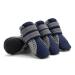 Zunea paw protection for dogs dog shoes slipproof for small dogs summer adjustable reflective soft breathable mesh fabric heat -resistant for hot sidewalks blue M m (4 Pack) blue
