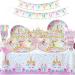 Unicorn Cupcake Toppers and Wrappers Decorations (40 of Each) - Reversible Rainbow Cup Cake Liners with Unicorn Topper | Cute Decorating Supplies for Girl Birthday Party - Buy Online on GoSupps.com