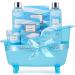 Bath Gift Set for Women, Body & Earth Spa Gift Baskets for Women, 7 Pcs Bath Set Scented with Ocean, Bath and Body Gift Basket, Birthday Gifts for Women