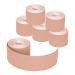 Kinesiology Tape - 6 Rolls Set Lychee Elastic Therapeutic Sports Tape for Shoulder Knee Elbow Pain Relief Latex Free Water Resistant Breathable 2" x 16.4 feet Per Roll (Beige)