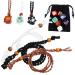 FOMIYES 1 Set Crystal Necklace Stand Stone Necklace Stone Pouch Necklace Hanging Ornament Necklace Cord Stone Holder Hanging Necklace Decor Net Crystal Holder Necklace Stone Holder Pendant