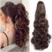 Ponytail Extensions 22" Wavy Ponytail Hair Claw Jaw Clip in Hair Extension Heat Resistant Fiber Ponytail Hairpiece for Women Girls Extension Synthetic Long Wave Hair for Women(Color:0014) - Buy Online on GoSupps.com