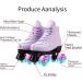 PU Leather High-top Roller Skates - Shiny Purple Flash - Size 38 for Unisex Kids and Adults - Buy Online on GoSupps.com