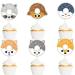 Cute Animal Donut Kids Happy Birthday Cupcake Toppers Set of 18 - This is a donut party baby shower or birthday party cartoon decoration that boys and girls will love - SugarGera