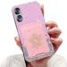 Tivenfezk Nadoli Silicone Sparkle wallet case for Honor 70 bling glitter star soft TPU protective cover cell phone case scratch -resistant with credit card holder Honor 70 pink