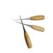 Gaosi Tools Set of 3 DIY Gadget Wood Handle Drillable Awl Round Solid Tool for Leather Craft