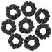 Minihope Faux Suede Scrunchies for Hair Hair Ouchless Painfree Women's Hair Scrunchie Elastics Hair Accessories for Women Ponytail Holder for Girls Black 8 Pack Narrow size-Black