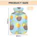 Mnsruu 2L Coconut Hot Water Bottle with Soft Cover | Perfect Gift for Women & Kids | Ideal for Christmas - Buy Online on GoSupps.com