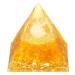 Xiannvxi 2.4 "Great pyramid gemstones citrin stone crystal natural medicinal crystals yellow pyramids reiki esoteric gifts for women men
