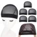 Xtrend 5 pieces large wig cap mesh wig cap for black women Super stretch mesh mesh dome style wig cap size (L black #) L (pack of 1) black #