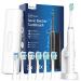 Electric Toothbrush Sonic Toothbrushes with 6 Brush Heads Sonic Electric Toothbrushes Fast Charge 3 Hours Last 60 Days Rechargeable Electric Toothbrush for Adults and Kids White 1 count (Pack of 1)