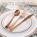 250 Piece Rose Gold Disposable Dinnerware Set for Wedding or Party of 25 - Buy Online on GoSupps.com