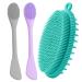 2pcs Mask Applicator with 2 In 1 Bath And Shampoo Brush