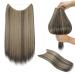 Hair Extensions Clip in Hair Extensions Long Smooth Fish Line Hair Clips Invisible U-Shaped Wire Long Straight Synthetic One Piece Hairpieces for Women Hair Pieces(2434) 20inches 2434