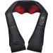 Shoulder neck massager back massage device with heat function 3D shiatsu kneading massage for very body muscle pain relief black