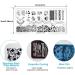 OUBFUUY Geometric Theme Nail Stamp Plates Nails Art Stamping Plates Festival Geometric Stripe Line Nail plate Template Image Plates - Buy Online on GoSupps.com