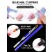 Kalolary Dual Nail Forms Set | 120PC Stiletto Nail Tips + 10 Blue Nail Clips Nail File & UV Gel Brush for Professional Nail Art Extension - Buy Online on GoSupps.com
