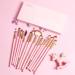 Docolor 15Pcs Eye Makeup Brushes Set - Professional Synthetic Eyeshadow Blending and Eyeliner Brushes with Soft Hairs for Premium Eye Makeup (Pink) - Buy Online on GoSupps.com