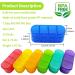 Weekly Pill Organizer Travel - Double-Sided Portable 2/3/4 Times a Day - 2 PC Orange - Ideal for Supplements Fish Oils Medication & Vitamins - Buy Online on GoSupps.com