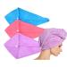 HOPESHINE Hair Towel Twist Women's Soft Shower Towels for Hair Turban Wrap Drying Head Towels Great Gift for Women (Blue+Purple+Rose Red 3-Pack) 1blue+1purple+1rose Red 3-pack