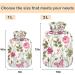 Naanle Pink Butterfly Rose Hot Water Bottle | 2L Heat Bottle for Back Pain Relief & Cold Therapy - International Shipping - Buy Online on GoSupps.com