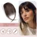 Buy Silk-Co Clip-In Hair Bangs Extensions | Real 7A Remy Dark Brown Pony Hair | Soft Natural Fringe 20cm - 3g (1 Pack) - Buy Online on GoSupps.com