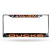 Rico Industries NHL Chrome Laser License Frame 12" x 6" Laser Cut Chrome Frame - Car/Truck/SUV Automobile Accessory Anaheim Ducks Team Color