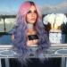 Battnot 28'' Synthetic Full Wig for Women - Long Curly Straight Hair in Gold Pink & Purple - Ideal for Cosplay & Parties - Buy Online on GoSupps.com