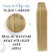 Runature 45cm Clip-in Extensions - Real Hair with Blonde Highlights | Remy 7 Piece Set | Affordable #16P24 Gold Blonde 120g - Buy Online on GoSupps.com