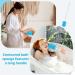 3 Pcs 22.4 Inch Long Handle Bath Sponge Set - Lightweight Body Cleaning Scrubber for Limited Range of Motion - Blue - Buy Online on GoSupps.com