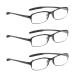 NRDIK Profex Lightweight (3-pack) flexible reading glasses-impact scratch-resistant bendable non-slip unisex (men + women) cheap +1.0 1.5 2.0 2.5 3.0 3.5 4.0 - (oval mixed color) black 3.0 diopters
