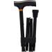 PCP Mobility & Homecare Adjustable Travel Folding Cane Fritz Handle black with Mahogany Handle 3/4-Inch Tip Size - Buy Online on GoSupps.com
