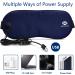 Heated Eye Mask for Dry Eyes - 100% Silk Sleep Mask with Adjustable Temp and USB Port for Puffy Eye Relief - Electric Dry Eye Relief Mask in Blue Color - Buy Online on GoSupps.com