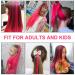 22 PCS Rainbow Colored Hair Extensions - Aomig Clip-In Pink Strands for Women & Girls | 22 Inches Straight Party Accessories - Buy Online on GoSupps.com