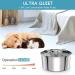 BLUZZO Stainless Steel Cat Water Fountain 3.2L/108oz with Ultra-Quiet Pump - Large Capacity Automatic Pet Water Dispenser for Cats & Dogs - Dishwasher Safe - Buy Online on GoSupps.com