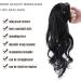 Ponytail Hair Piece Hair Extension 18inch 100% Real Remy Human Hair - Wrap Around Clip in Ponytail Curly Wavy Pony Tails Jet Black 18 Inch Curly Jet Black - Buy Online on GoSupps.com