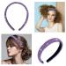 Vin Beauty Purple Rhinestone Glitter Headband - Non-Slip Wide Hair Band for Women and Girls | Bridal Hair Hoop | Wedding Accessories - Buy Online on GoSupps.com