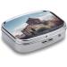 Armenian Church Print Pill Box - 2 Compartment Portable Medicine Organizer | Decorative Metal Pill Case for Pocket or Purse - Buy Online on GoSupps.com