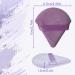 2-Piece Triangular Velvety Powder Quaste Set - Perfect for Pressed Powder Under Eye Makeup (Purple) - International Shipping Available - Buy Online on GoSupps.com