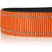 Heele Soft Padded Neoprene Dog Collar for Small & Medium Dogs | Adjustable Reflective Training Collar - Orange Longitudinal 34-52 cm (1 Pack) - Buy Online on GoSupps.com