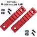 GOTICAL Mlok Rail Pack - 6 Pieces (5, 9, 11 Slots) in Red Color with Screws, Nuts, and Allen Wrenches - Buy Online on GoSupps.com