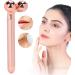 3D Roller Face Massager V Shaped Facial Rollers Face Slimming Tightening Tool Lifting Face Lines Remove Puffiness (Rose Gold) - Buy Online on GoSupps.com