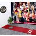 Morimoe 300x66cm Red Dart Mat with Throw/Toe Lines - Premium Quality - Buy Online on GoSupps.com