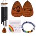 SHOW-YA Pet Memorial Gifts Wind Chimes,Dog Memorial Gifts,Pet Loss Gifts,Loss of Pet Sympathy Wind Chimes,Pet Wind Chimes Memorial Dog Cat,with 7 Chakra Rainbow Bridge Bracelet,28inches