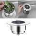 Upgraded Sink Filter Bathroom Shower Hair Filter Catch Drain Cover Kitchen Sink Plug Strainer Hole Easy Waste Disposal Sink Strainer with Handle - Buy Online on GoSupps.com